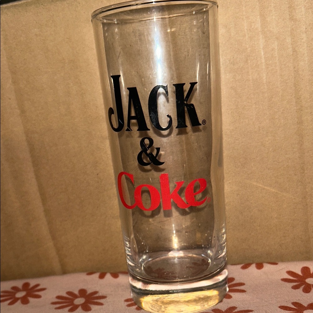 Jack Daniels Black and Red Highball Glass